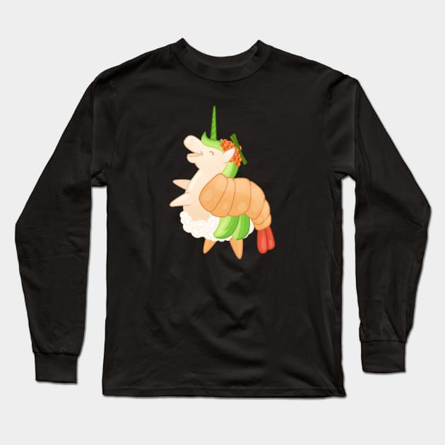 Green Dragon Sushicorn Long Sleeve T-Shirt by LittleWhiteOwl